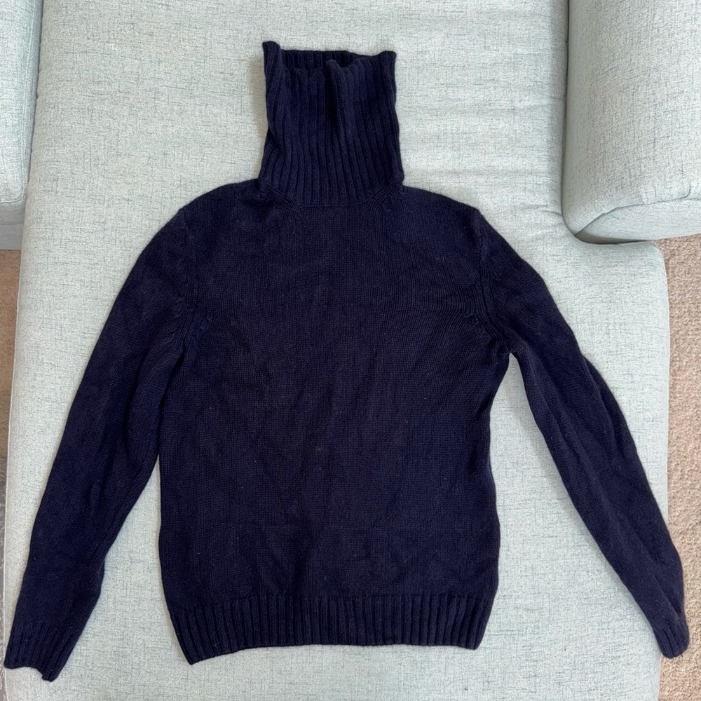 Men’s Navy Blur Turtleneck Sweater